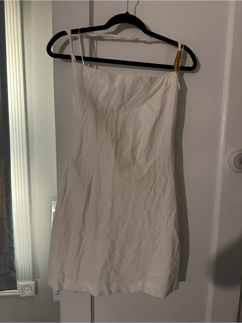 Zara White Mini Slip Dress with Thin Straps